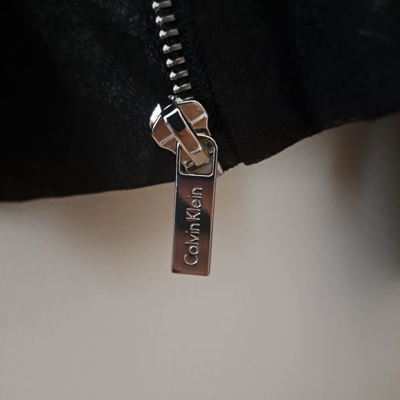 Calvin Klein Moto faux-suede draped Jacket - Picture 5 of 7